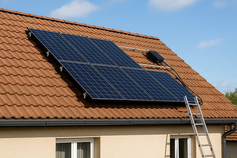 panneau solaire sur toit