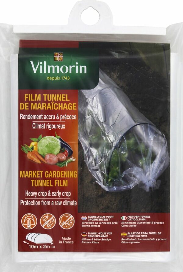 Film tunnel maraîchage 2x10m en polyéthylène 70µ - Protection et croissance optimale