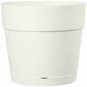 Vaso Save R Bianco à réserve d'eau 48cm - Pot de fleur recyclé et résistant aux intempéries