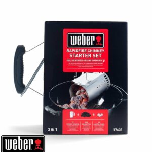 Kit cheminée d'allumage pour barbecue avec briquettes et allume-feux