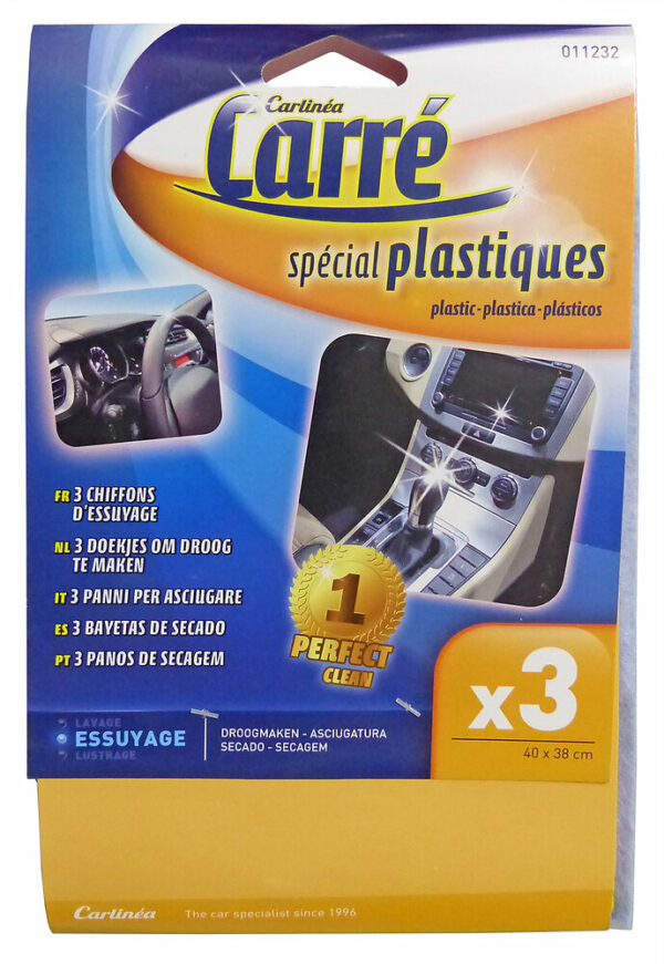3 Chiffons Essuyage Tableau de Bord CARLINEA – Nettoyage Facile et Coloré
