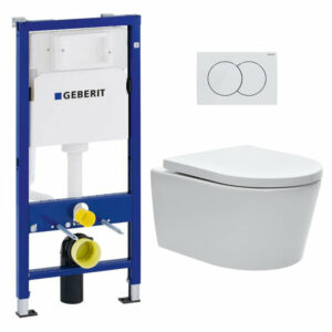 Ensemble Pack WC bâti-support Geberit + cuvette suspendue Swiss Aqua Technologies sans bride