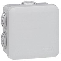 Boîte de Dérivation Carrée 80x80x45mm avec Fermeture par Enclipsage - Gris