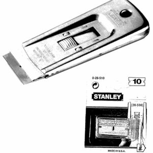 Gratte-vitres STANLEY métal – Outil professionnel pour peinture, colle et vitrage