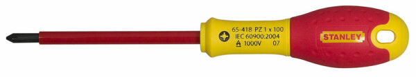 Tournevis Pozidriv isolé 1000V PZ1x100mm FatMax – Sécurité et Performance Professionnelle