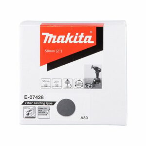 25 Disques abrasifs oxyde d’alumine MAKITA E-07428 50mm A80 pour polisseuses MAKITA DPV300ZJ et PV301DZ