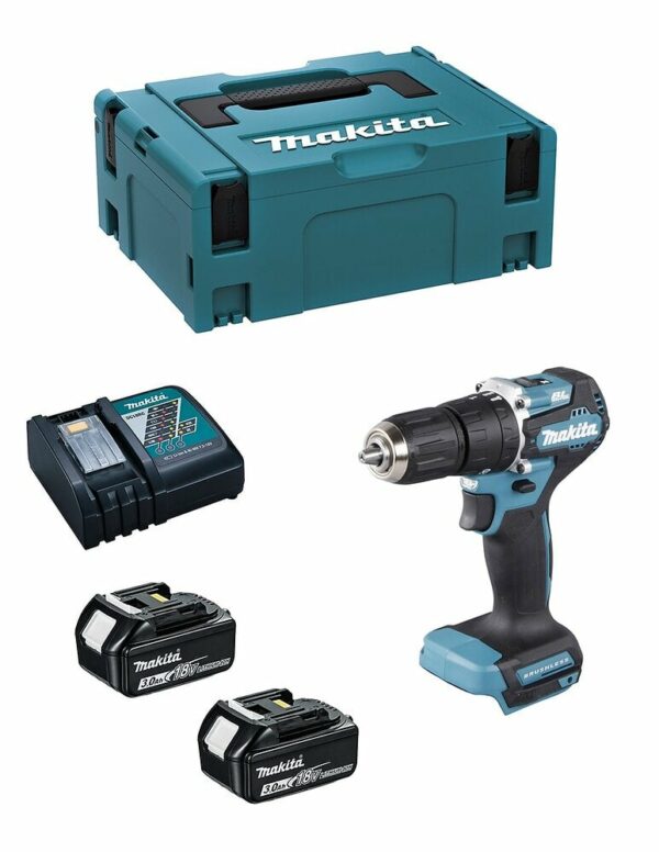 Perceuse à Percussion MAKITA DHP487RFJ (2 x 3,0 Ah DC18RC MAKPAC 2)