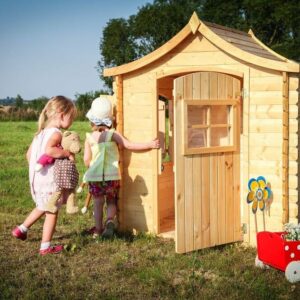 Timbela M550-1 Maison en bois pour enfants SANS PLANCHER - 112x146xH152cm / 1.1m2