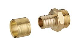 Raccord PER à glissement M12x17 - Mâle Diamètre 16mm pour Conduits en PVC