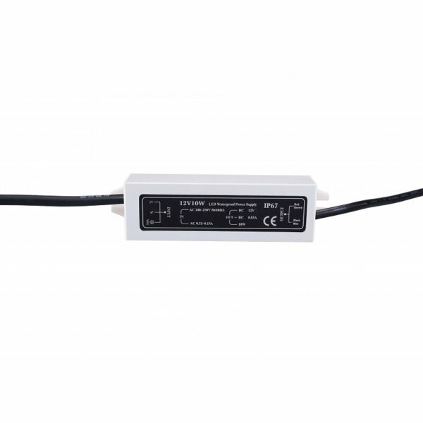 Alimentation 12V 10W étanche IP67 avec prise mâle