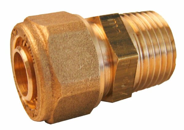 Raccord pour Tube PER à Compression D16mm Mâle 1/2 - Connexion Facile pour Plomberie