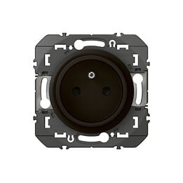 Prise de Courant dooxie 2P+T 16A Noir - Faible Profondeur, Installation Facile