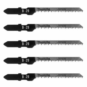 Lot de 5 Lames de scie sauteuse MAKITA A-80400 pour bois - Idéal pour le sciage de courbes dans le bois