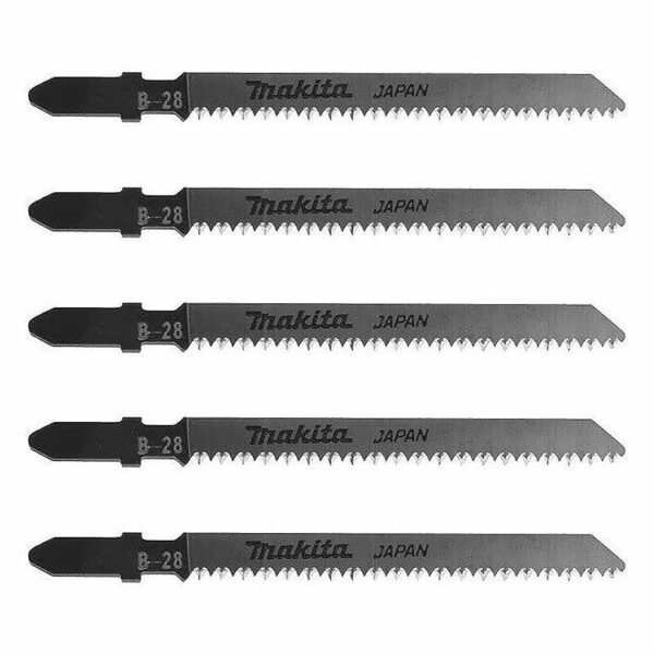 Lot de 5 Lames de scies sauteuses MAKITA A-80391 pour bois - Idéal pour des découpes propres et précises