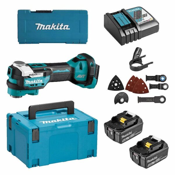 Découpeur-ponceur multifonctions MAKITA DTM52RTJX1 - 18V pour des découpes précises et polyvalentes