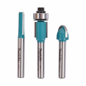 Lot de 3 fraises MAKITA D-30209 queue de 6 mm pour travaux de précision