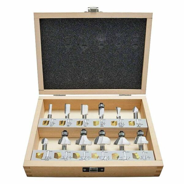 Coffret de 12 fraises à bois MAKITA D-53556 pour défonceuse (queue 8mm)
