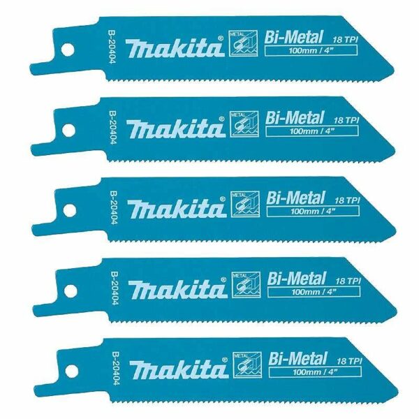 Lot de 5 Lames Bi-Métal flexibles pour tôles minces (0,7 à 3 mm) - MAKITA B-20404