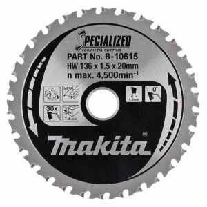 Lame de Scie Circulaire MAKITA B-69303 Carbure Métal Ø136mm pour une découpe précise et efficace !