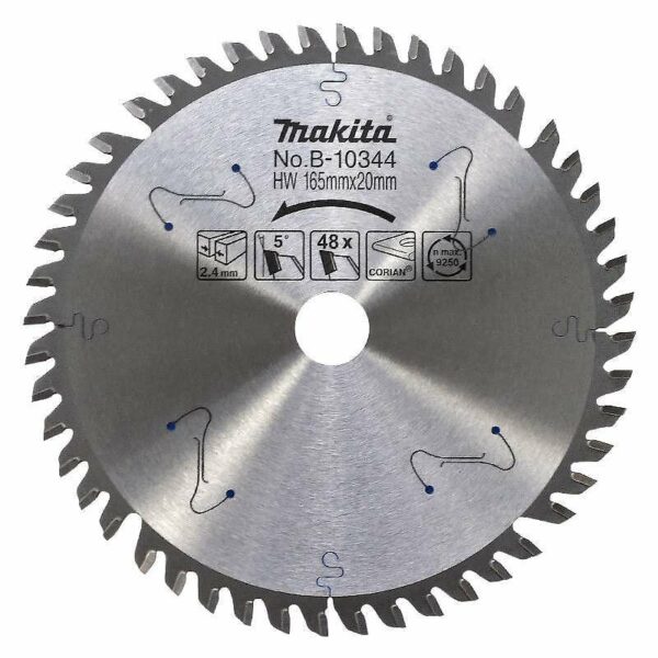 Lame carbure MAKITA B-10344 pour scies plongeantes Ø 165 mm