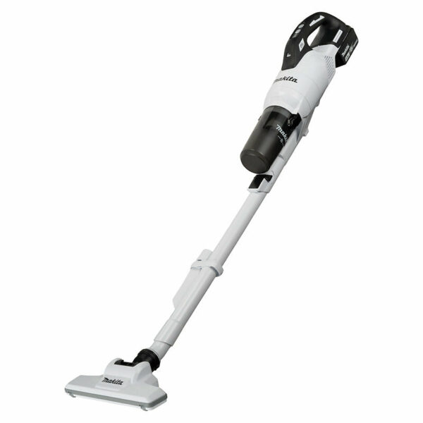 Aspirateur balai LXT blanc MAKITA DCL286FRFW 18 V Li-Ion - 3 Ah - 180 mbar pour un nettoyage efficace