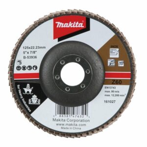 Disque à lamelles MAKITA B-53936 "Z" 125/22,23 Grain 60 pour une performance optimale en industrie