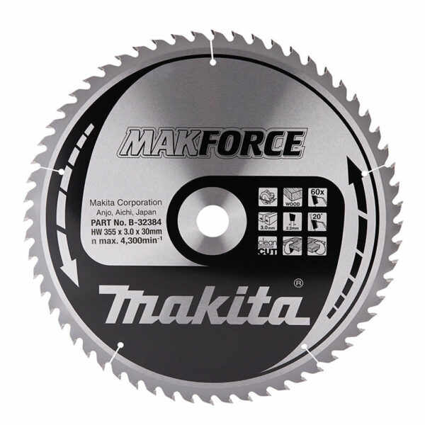 Lames carbure "MakForce" pour bois, pour scies circulaires MAKITA