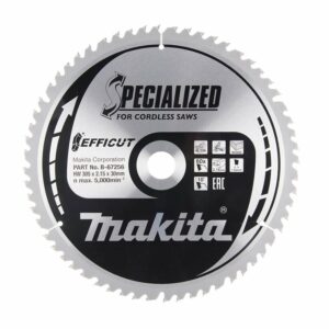 Lames carbure "EFFICUT" pour bois pour scies radiales à batterie MAKITA
