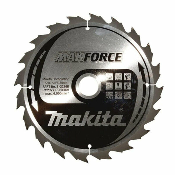 Lames carbure "MakForce" pour scies circulaires MAKITA idéales pour des découpes précises dans le bois