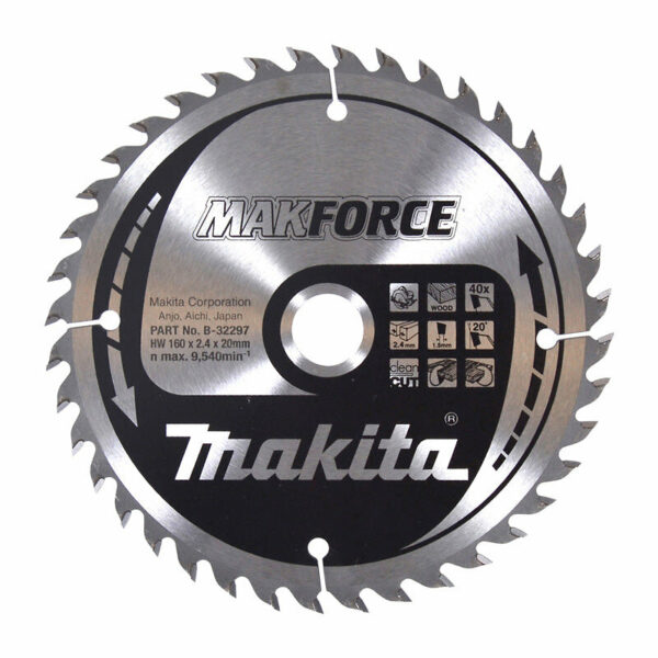 Lames carbure "MakForce" pour bois, pour scies circulaires MAKITA