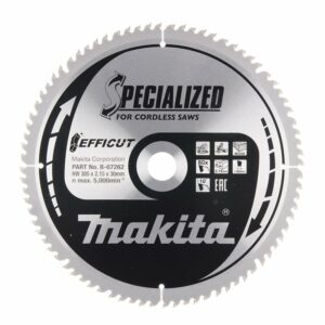 Lames carbure "EFFICUT" pour bois, pour scies radiales à batterie MAKITA - Meilleure qualité pour des coupes efficaces