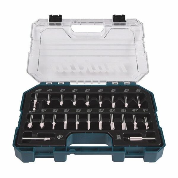 Coffret de 22 fraises à rainurer MAKITA D-74784 pour réaliser des travaux de menuiserie