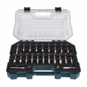 Coffret de 22 fraises à rainurer MAKITA D-74784 pour des travaux de précision