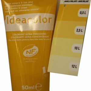 Colorant Ultra-concentre 50ml Jaune Brillant - Teintes Claires à Foncées pour Peintures Décoratives et Bâtiment
