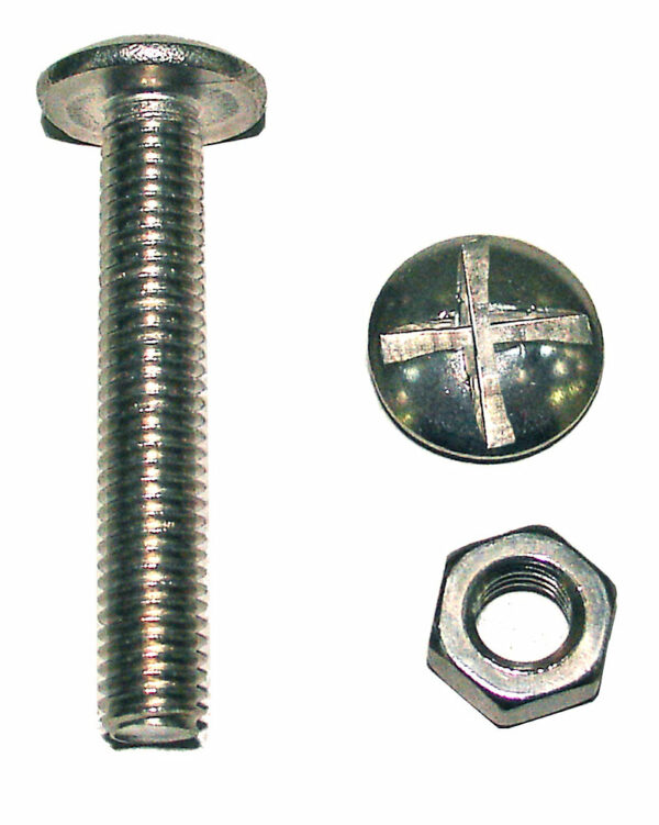 10 Boulons Poêlier en Acier Zincé 5x40mm - Fixation Fiable pour Bricolage et Rénovation