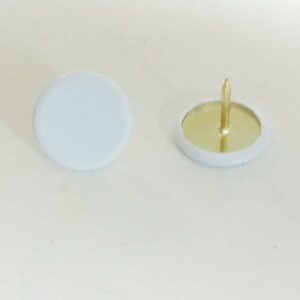 70 Punaises Acier Plastifié Blanc 10mm – Fixations Fiables pour Papier, Carton et Plastique