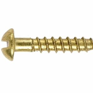 10 Vis à Bois Laiton Tête Ronde 4x25mm – Fixation Décorative et Solide