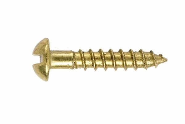 10 Vis à Bois Laiton Tête Ronde 4x25mm – Fixation Décorative et Solide