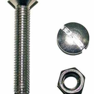Boulons tête fraisée fendues en acier zingué 5x50mm – Fixations solides pour bricolage et rénovation