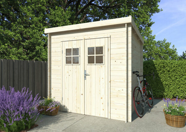 Abri Bois ZOE 2 Monopente réversible SU 3,8m²