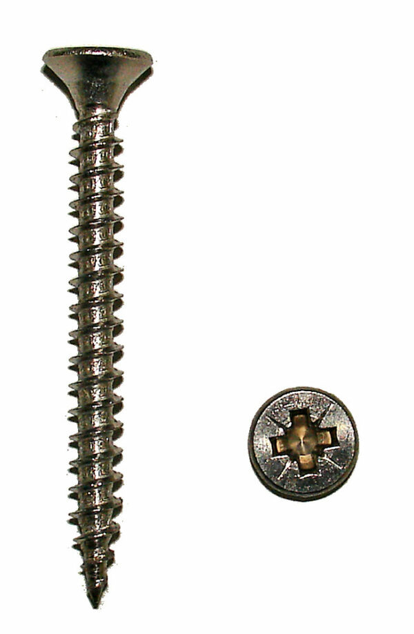 Vis aggloméré inox A2 5x40mm avec tête fraisée Pozidriv - Résistant à l'humidité