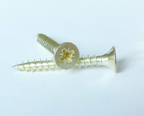 16 vis agglo tête fraisée pozi acier laitonné 5x60mm