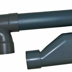 Siphon horizontal avec entonnoir double D40mm – Solution de drainage pour machine à laver