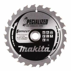 Lames carbure EFFICUT pour bois - Scies radiales à batterie MAKITA