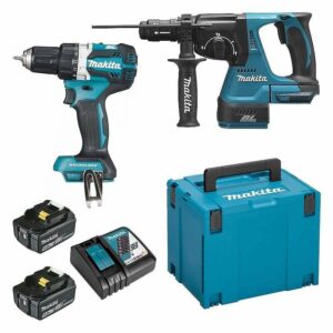 Pack 2 outils MAKITA DLX2191TJ (DDF484 + DHR243) 18V Li-Ion (2 x 5,0 Ah) - Performant et polyvalent pour vos travaux de bricolage