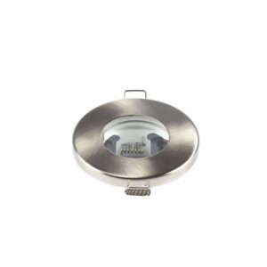 Support de spot étanche IP65 - rond aluminium brossé - GU10 - Rond