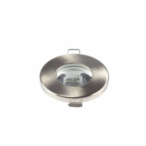 Support de spot étanche IP65 - rond aluminium brossé - Aluminium brossé - GU10 - Rond