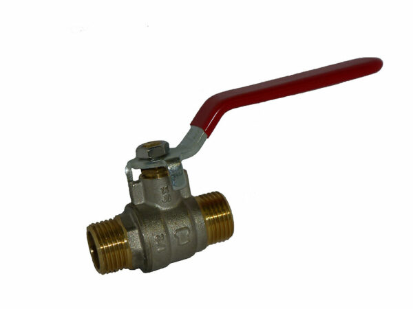Vanne à sphère mâle-mâle 15x21mm avec manette – Passage total et étanchéité fiable