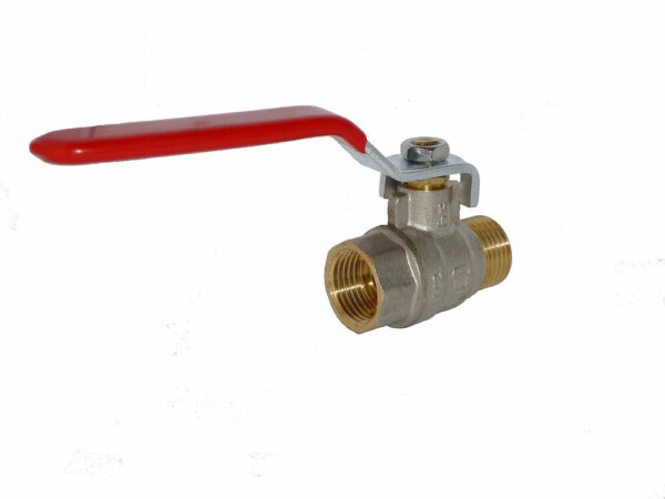 Vanne à sphère avec manette mâle-femelle 20x27mm - Passage total et étanchéité optimale