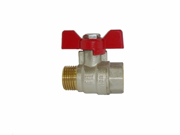 Vanne à sphère - papillon mâle-femelle 12x17mm – Passage total, étanchéité fiable